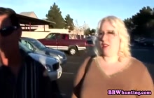 Fat blonde with humongous tits in hardcore engagement